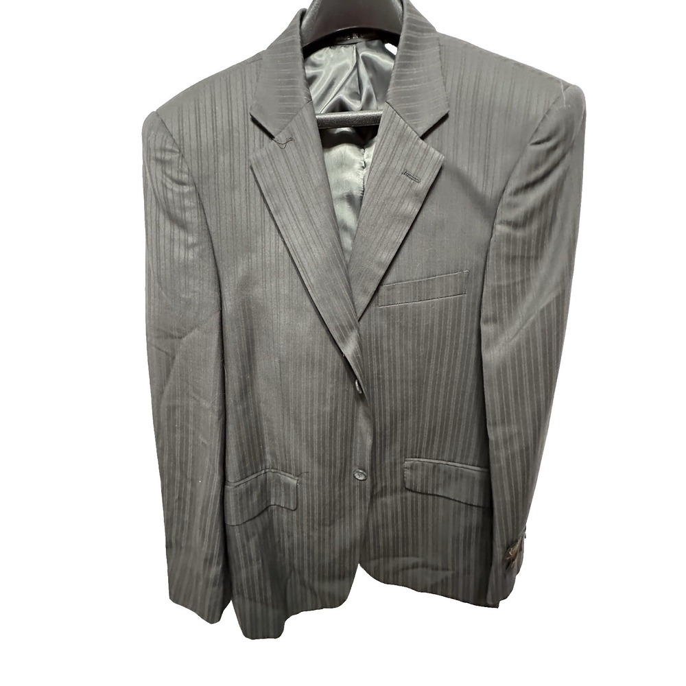 Pedrini Italy Mens Suit Blazer Gray Striped 38S* Chest Body Length NWT